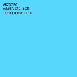 #57D7FC - Turquoise Blue Color Image